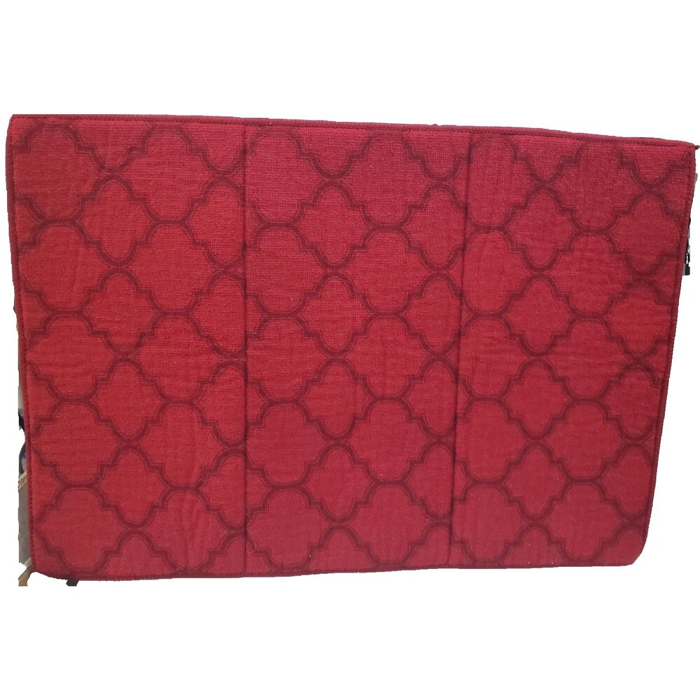 Kitchen Microfiber Reversible Drying Mat (14"x21") TRELLIS ON PAPRIKA RED, Ritz